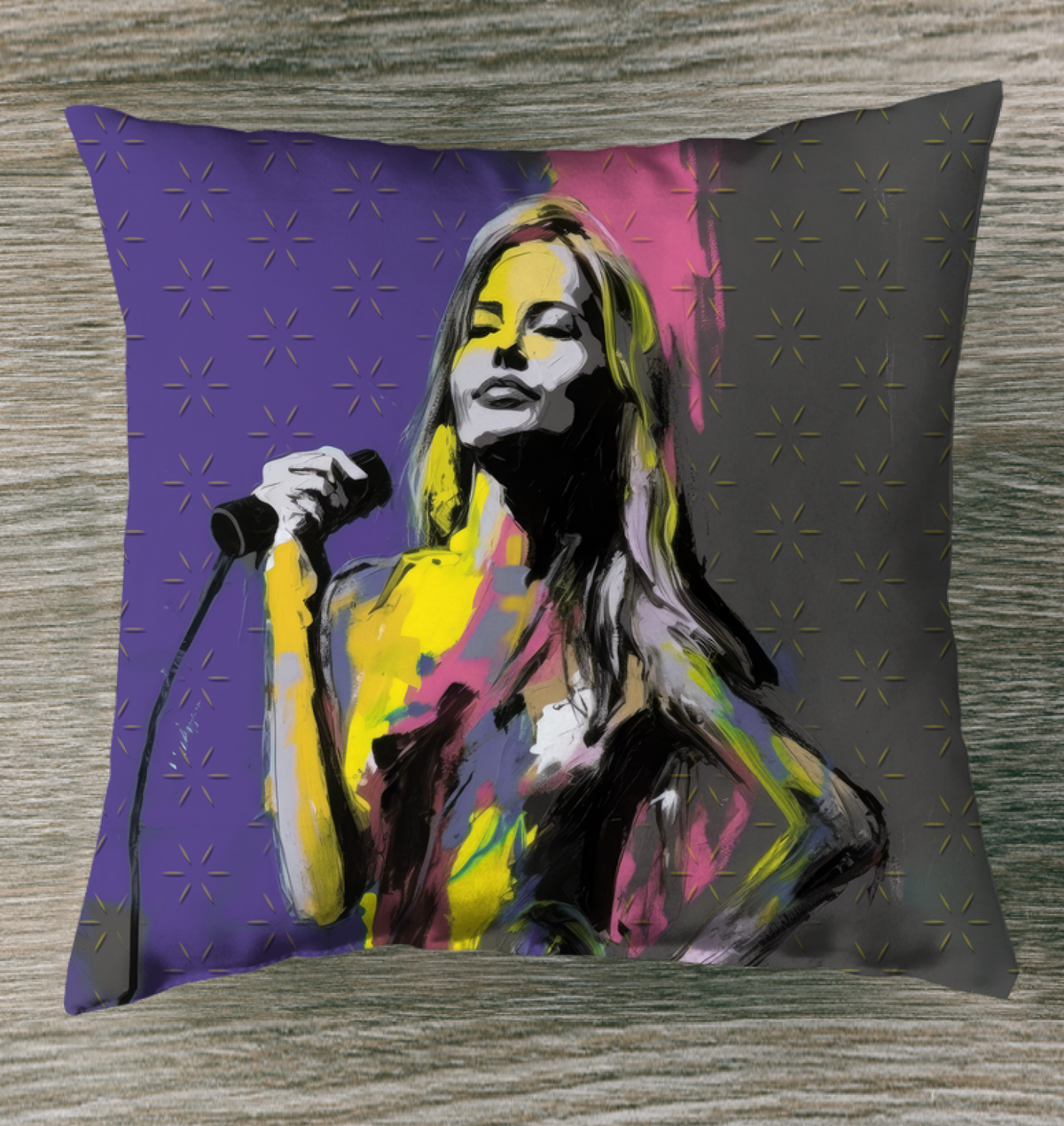 Artistic Serenity Abstract Pillow