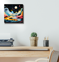 Lustrous Lagoon Tropical Landscape Canvas