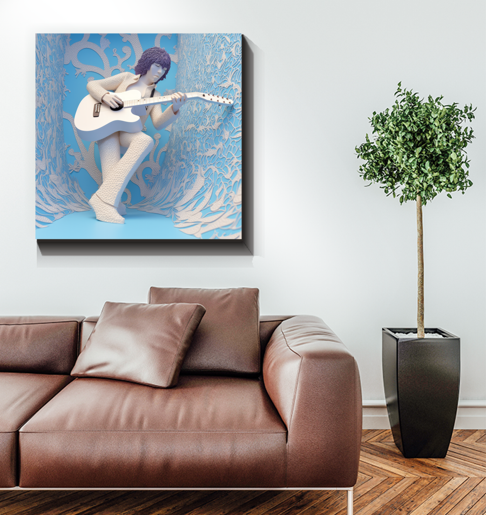 Decorative wrapped canvas with exotic jungle animals
