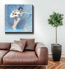 Decorative wrapped canvas with exotic jungle animals