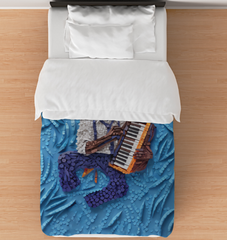 Whirling Dervishes Comforter on a stylish bed.