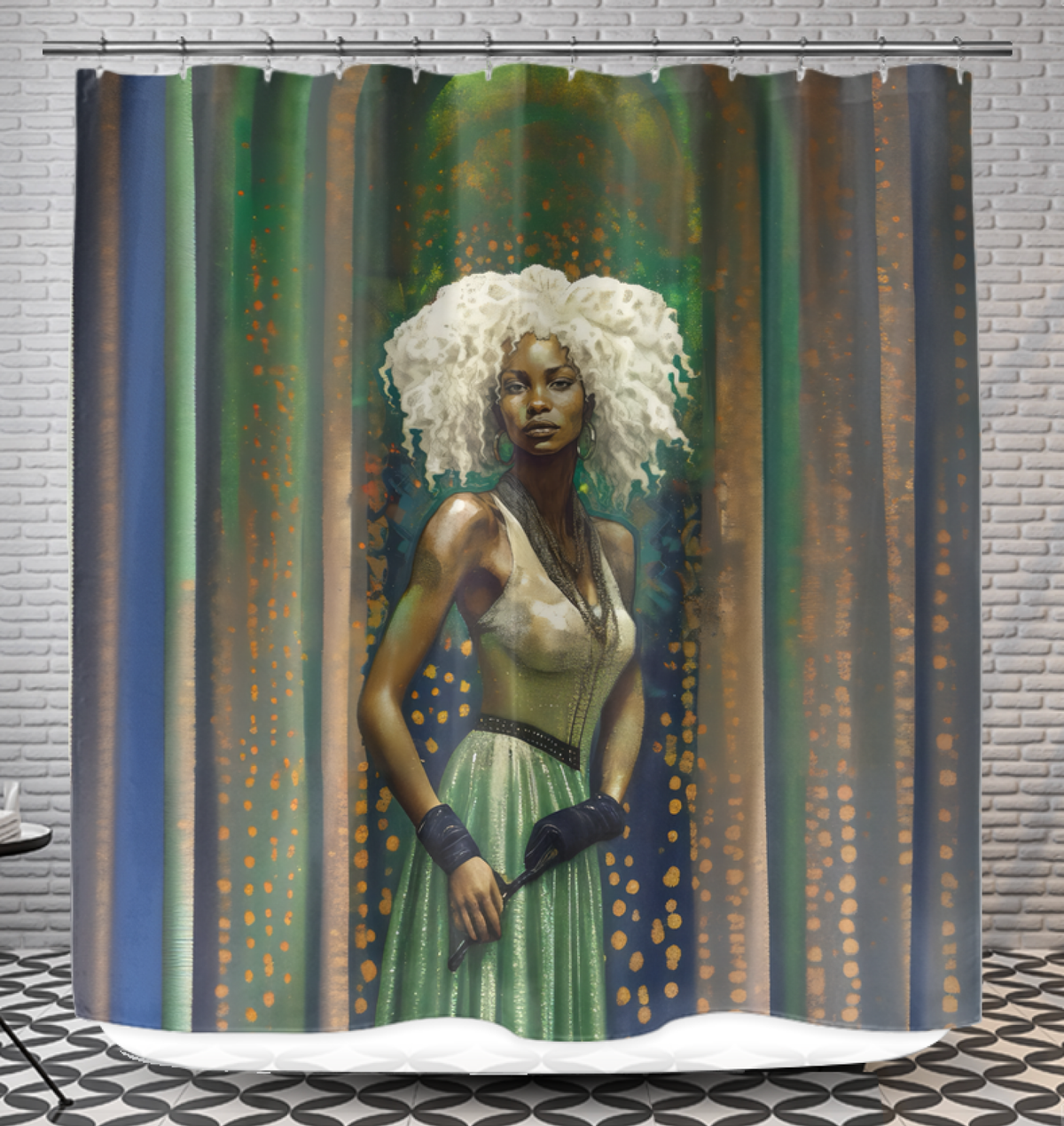 Stylish Majestic Mirage Shower Curtain for Bathroom Decor