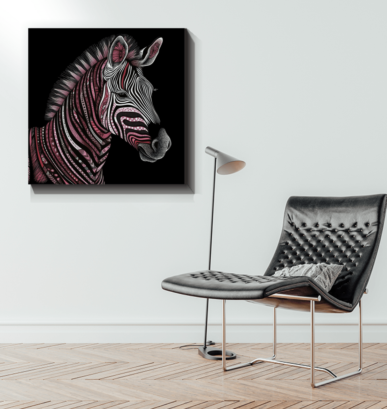 Majestic Zebra Run Canvas - Beyond T-shirts