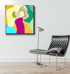 Singing Guy1 Wrapped Canvas - Beyond T-shirts