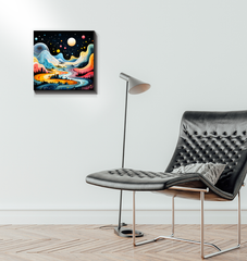 Lustrous Lagoon Tropical Landscape Canvas