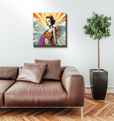 Vibrant coastal scene on Surfing 5 27 Canvas