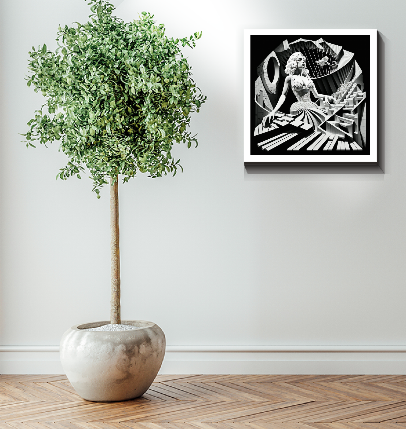 Psychedelic rock canvas print for music enthusiasts.