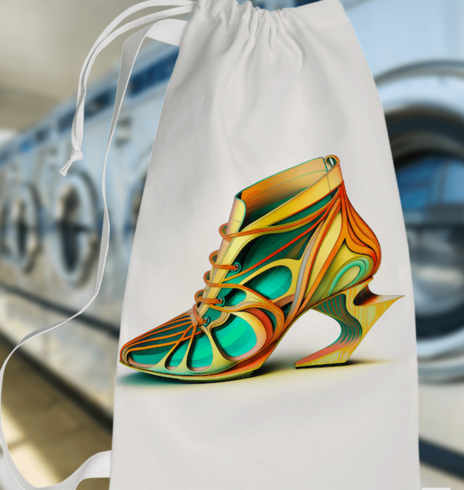 SpaceGlide Futuristic Shoe Laundry Bag - Beyond T-shirts