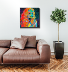 Wall-mounted Begonia Bliss canvas for home decor