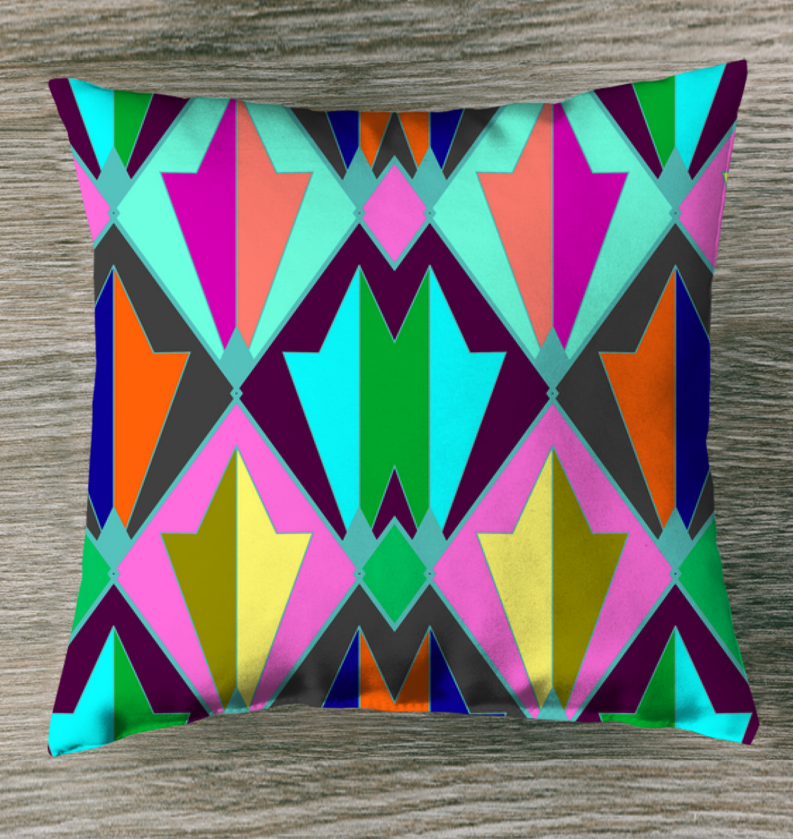 Whispering Vines Art Nouveau Indoor Pillow on a modern sofa