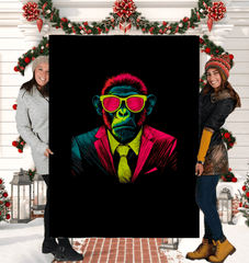 Cheeky Monkey Sherpa Blanket - Beyond T-shirts