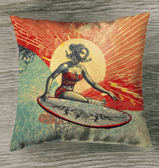 Surfer's Cove Patio Pillow - Beyond T-shirts