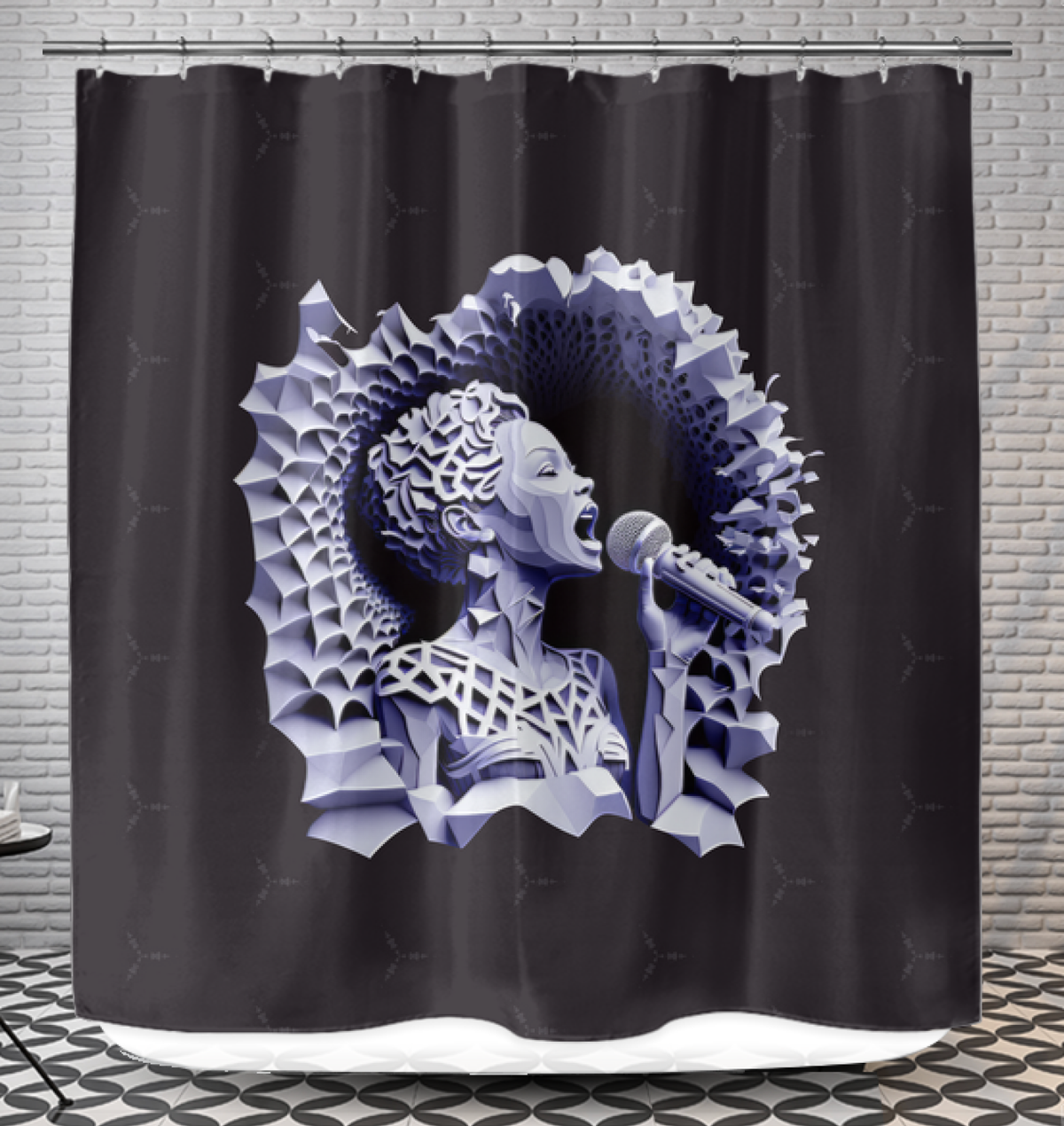 Beatbox Burst Shower Curtain