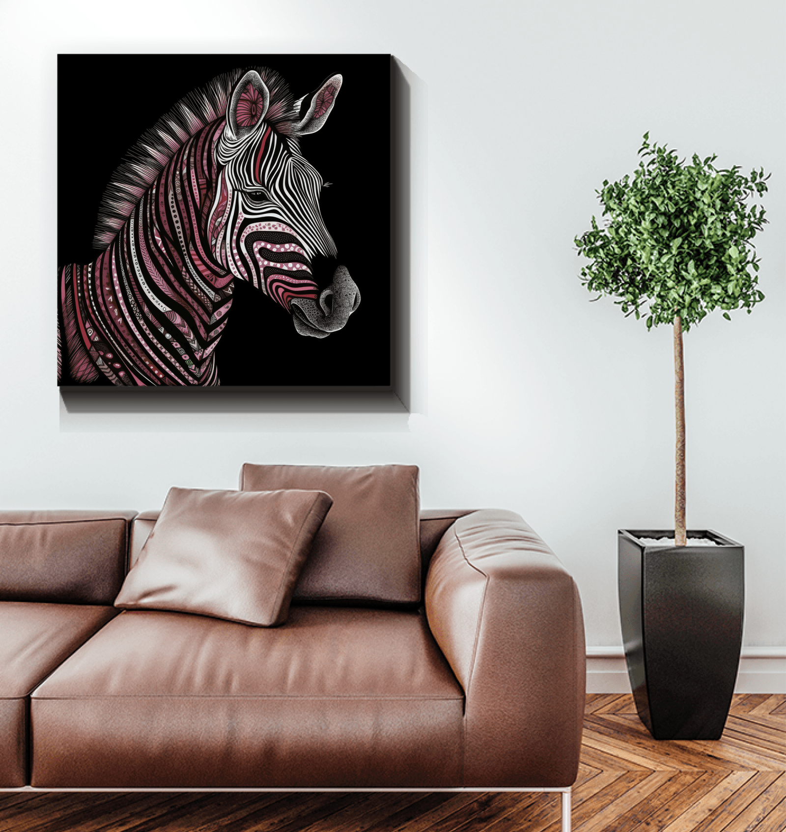 Majestic Zebra Run Canvas - Beyond T-shirts