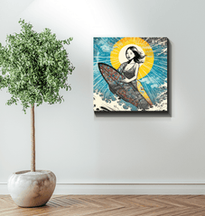 Surfing 1 40 Wrapped Canvas - Beyond T-shirts