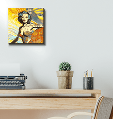 Surfing 5 28 Canvas in a living room setting
