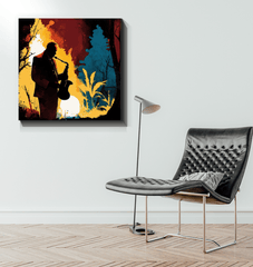 Harmonious Melodies - Abstract Music Canvas Art - Beyond T-shirts