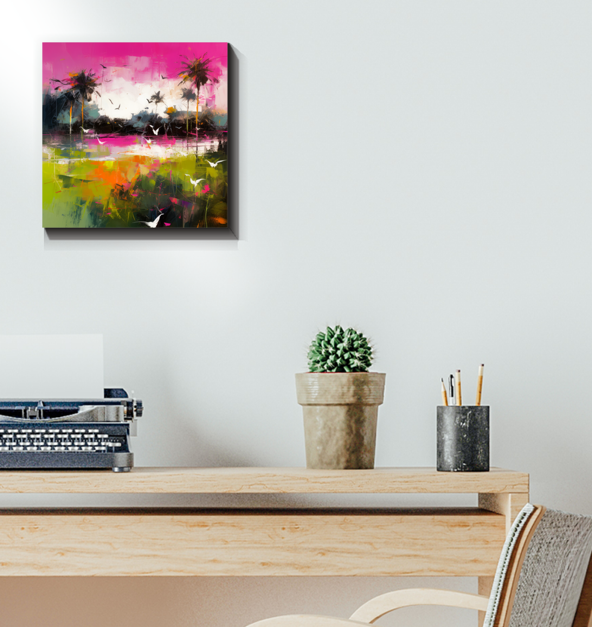 Lakeside Retreat Landscape Wrapped Canvas