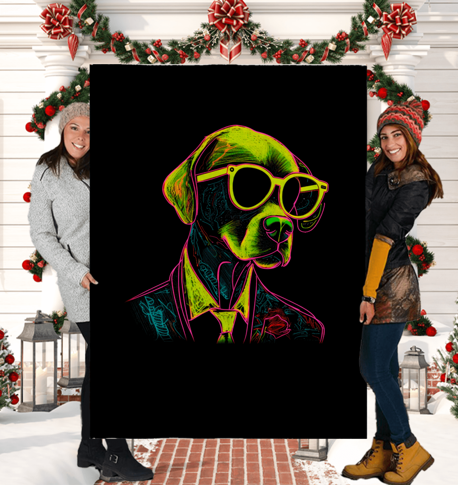 Dogs' Adventurous Trails Sherpa Blanket - Beyond T-shirts