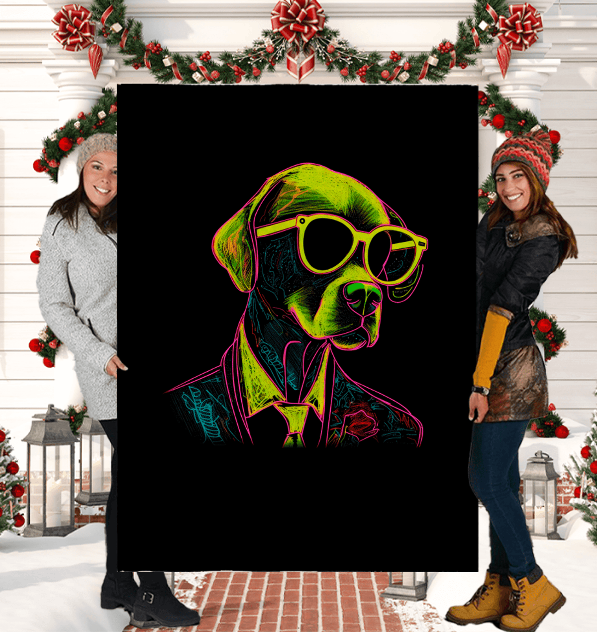 Dogs' Adventurous Trails Sherpa Blanket - Beyond T-shirts