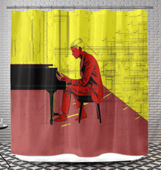 Funky Fashion Groove Bathroom Curtain - Beyond T-shirts
