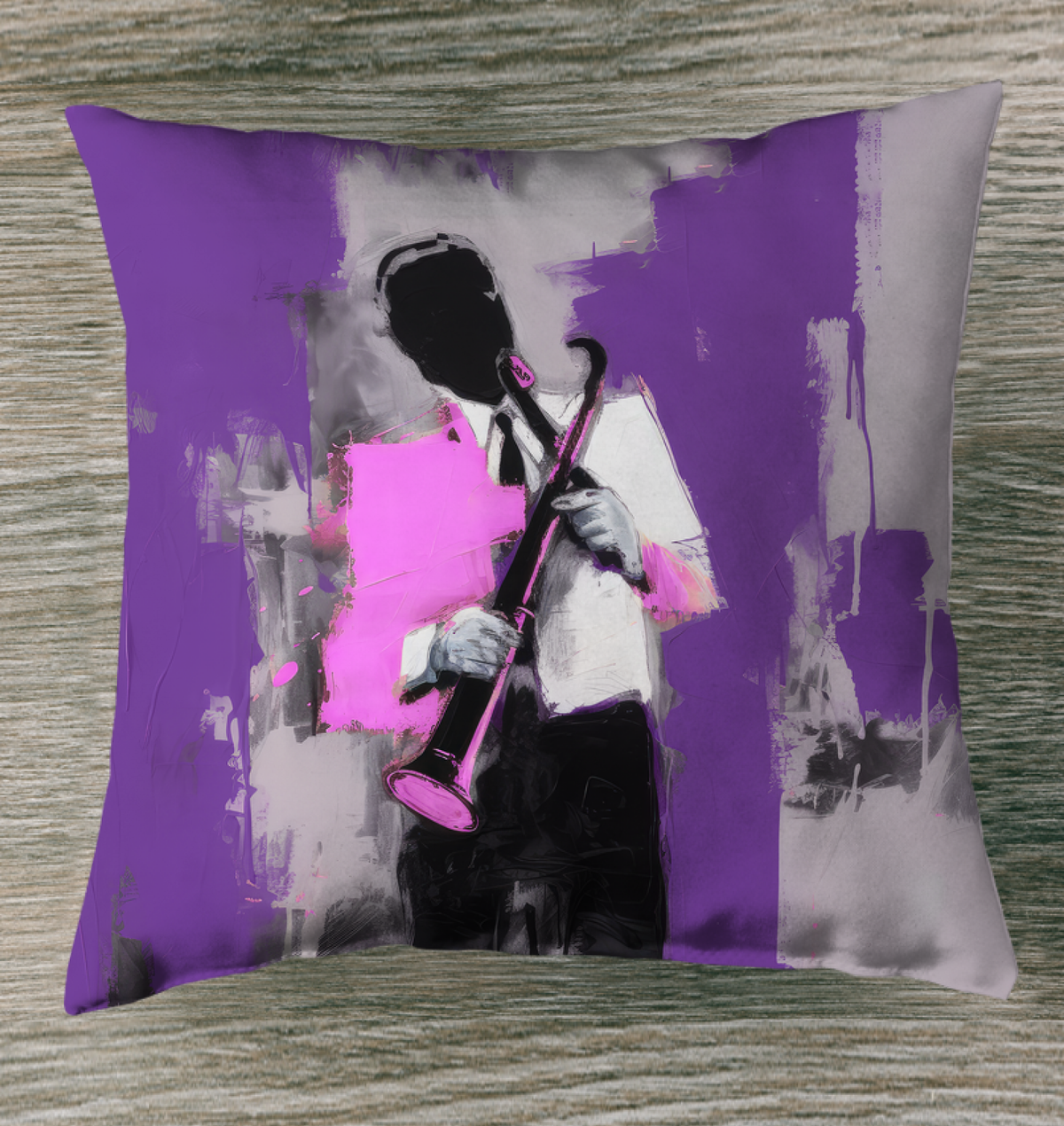 Serene Abstract Outdoor Pillow