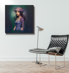 Celestial Serenity Luxury Wrapped Canvas enhancing a modern office.