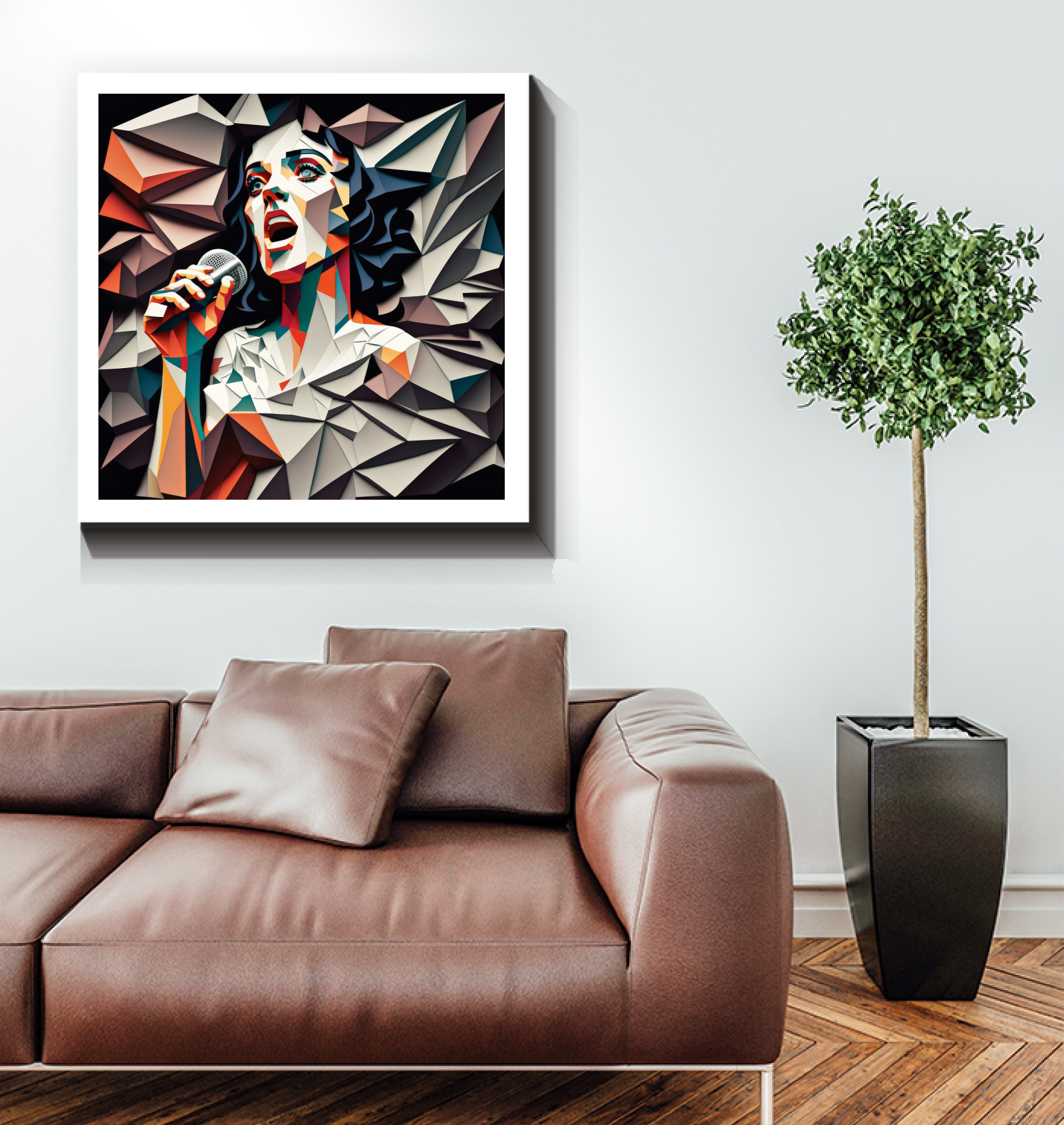 Urban grunge scene artistic canvas