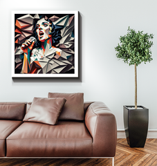 Urban grunge scene artistic canvas