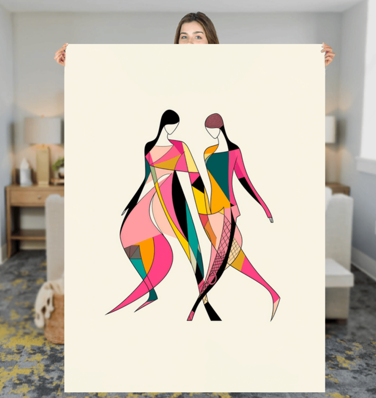 Chic Couture Abstract Sherpa Blanket - Beyond T-shirts