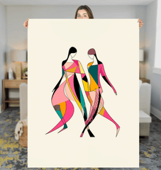 Chic Couture Abstract Sherpa Blanket - Beyond T-shirts