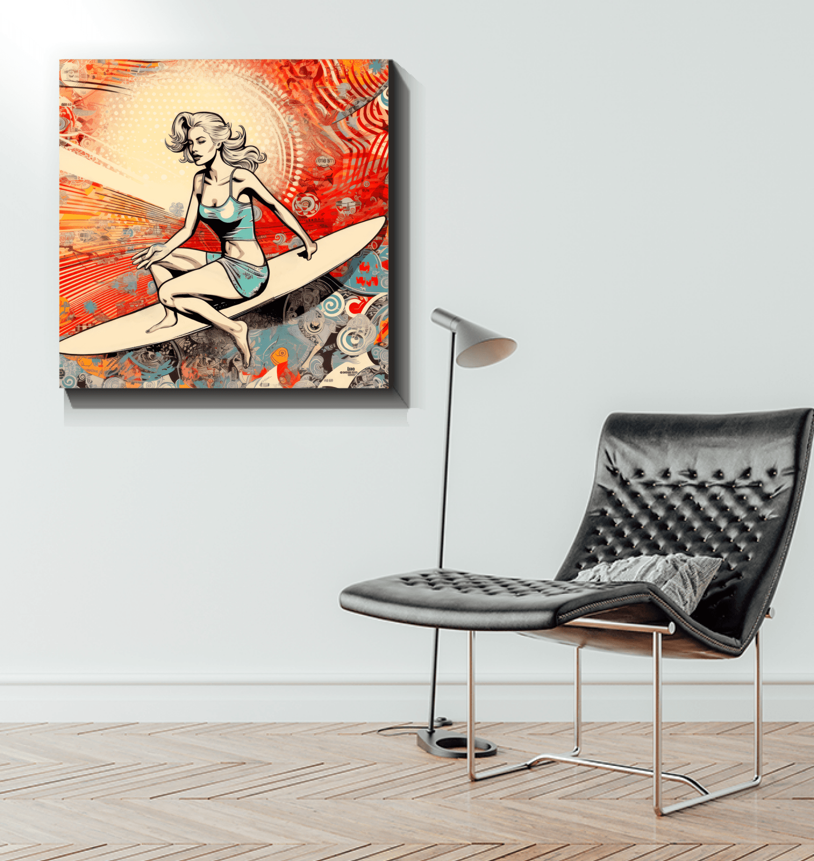 Surfing Stillness Canvas Print - Beyond T-shirts