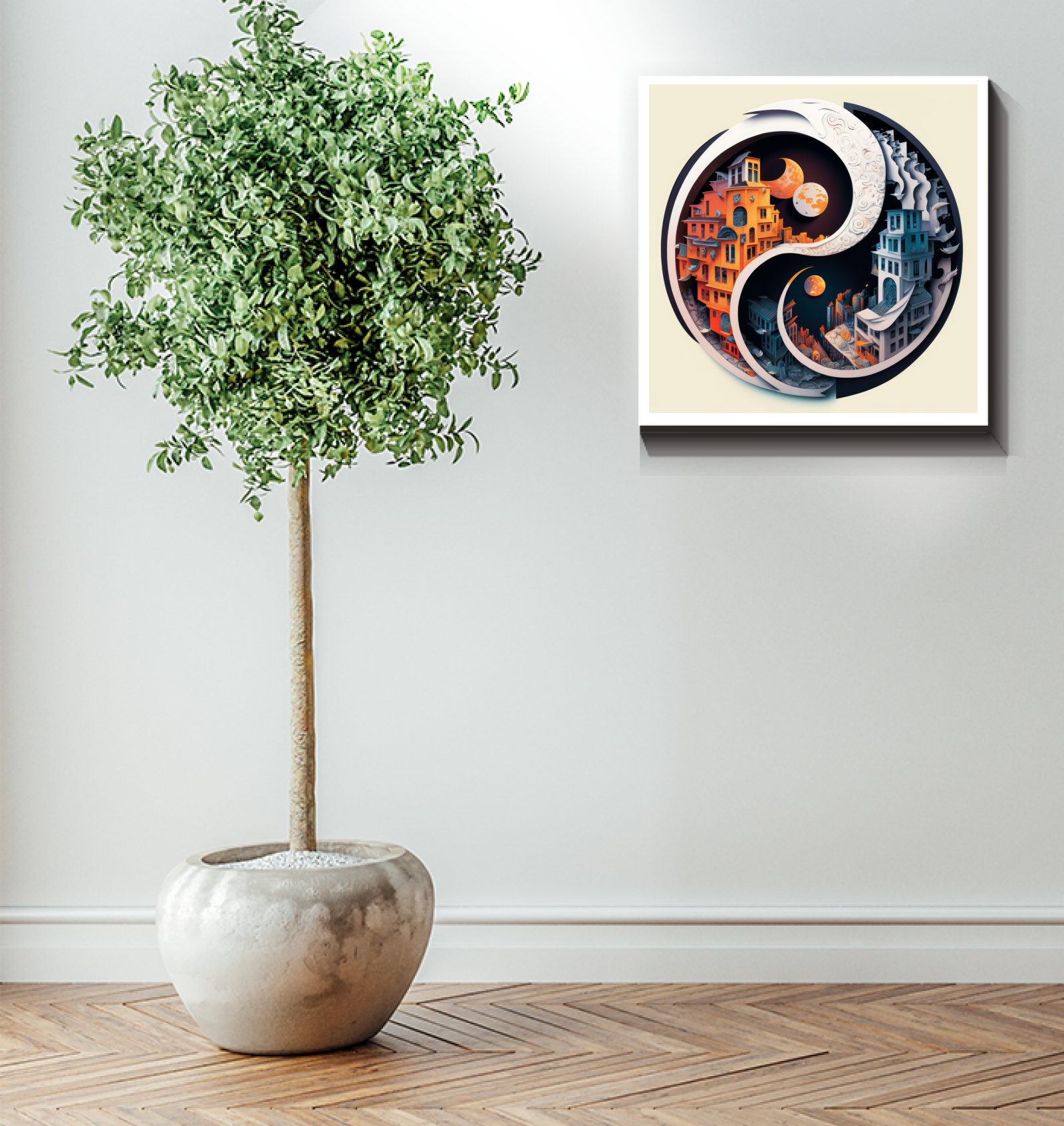 Stunning eclipse and shine artwork for home decor.