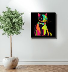 Elegant Feline Canvas Art - Beyond T-shirts