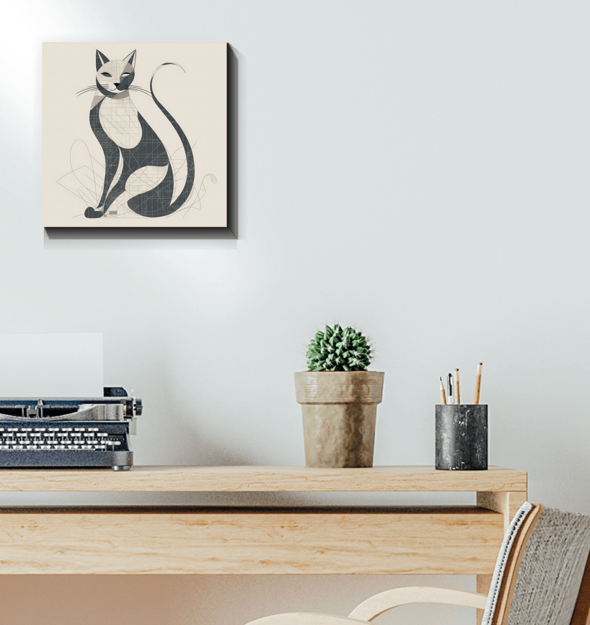 Elegant Cat Shadow Play Canvas - Beyond T-shirts