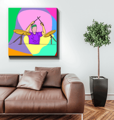 Drummer 1 Wrapped Canvas - Beyond T-shirts