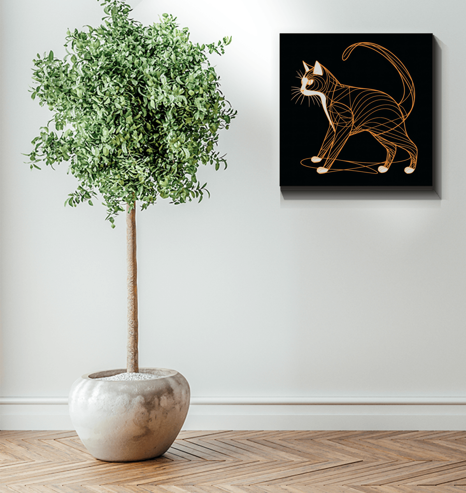 Elegant Siamese Gaze Canvas - Beyond T-shirts
