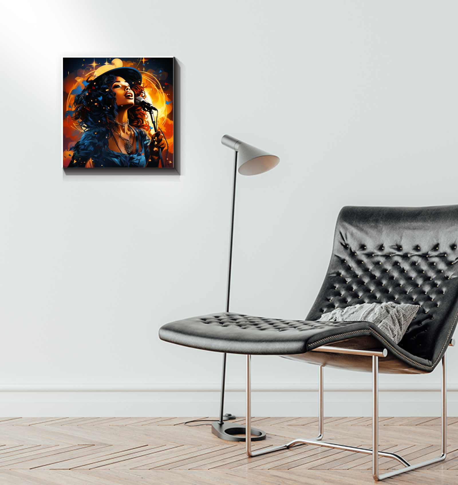 Jazzy Vibes Saxophone And Jazz Notes Canvas