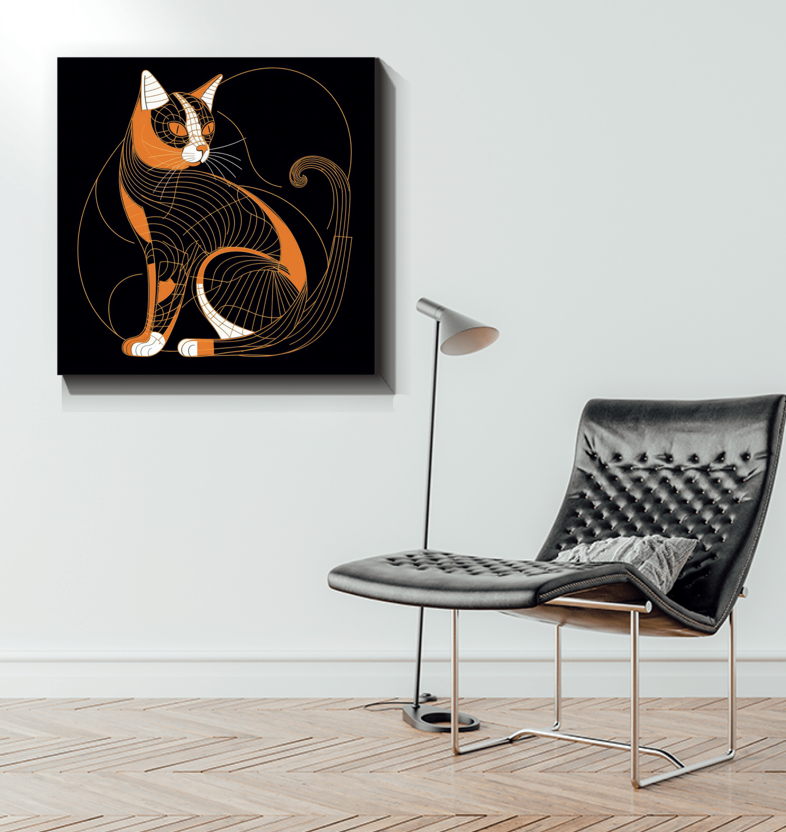 Elegant Cat Forest Prowl Canvas - Beyond T-shirts