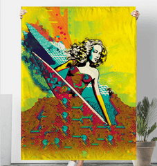 Surfing 1 04 Sherpa Blanket - Beyond T-shirts