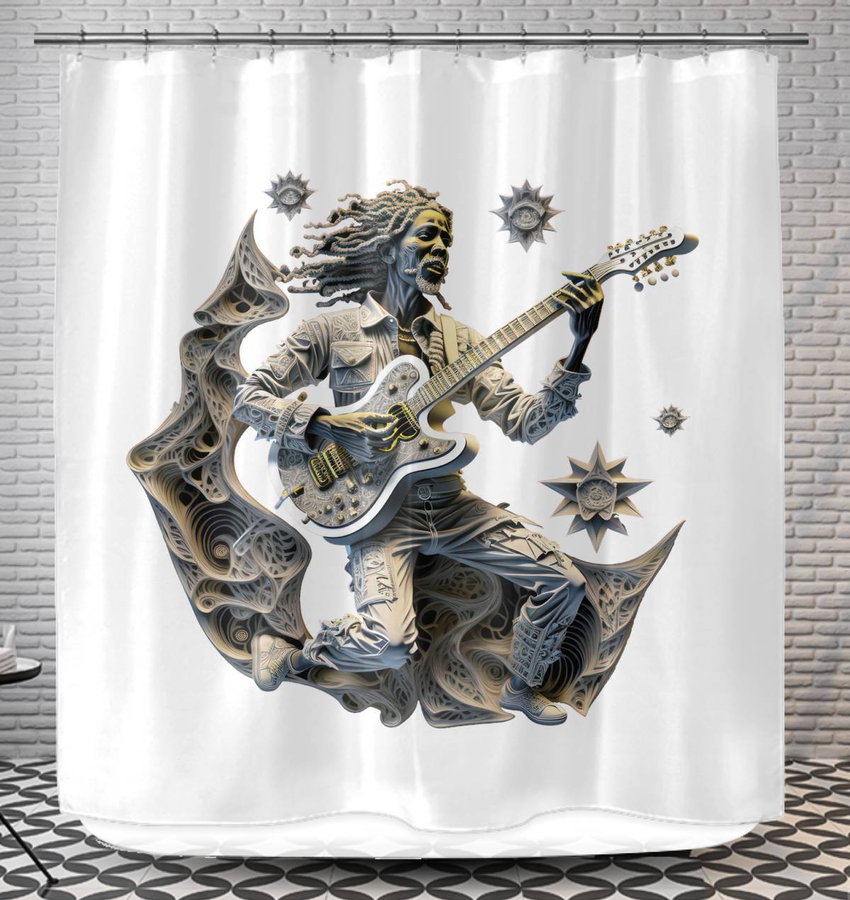 Tuneful Twilight Shower Curtain