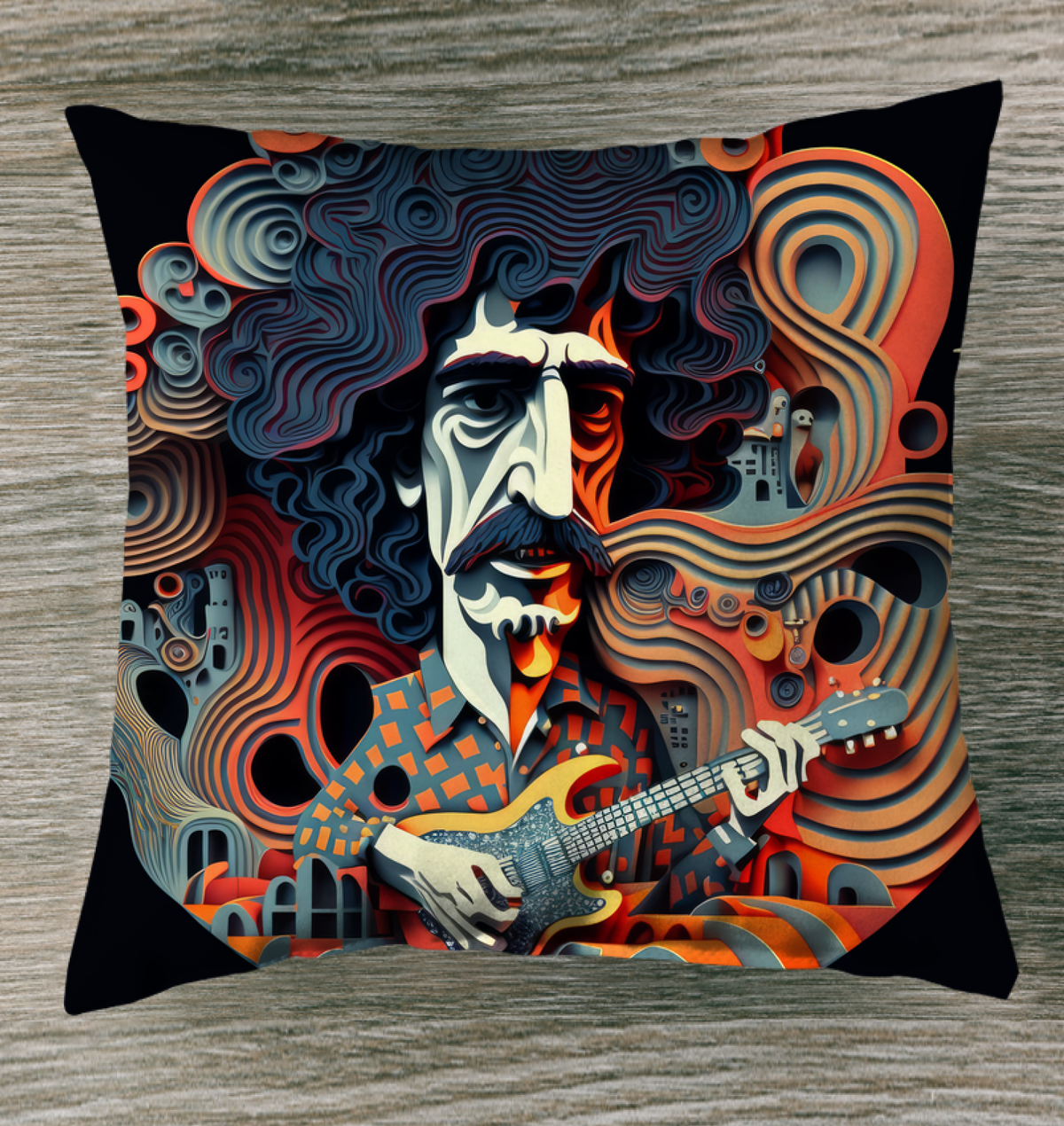 Vinyl Revival Outdoor Pillow