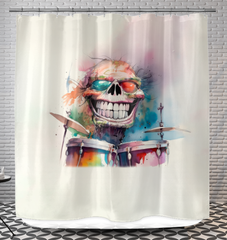 Vocalist's Vibrant Vortex Shower Curtain