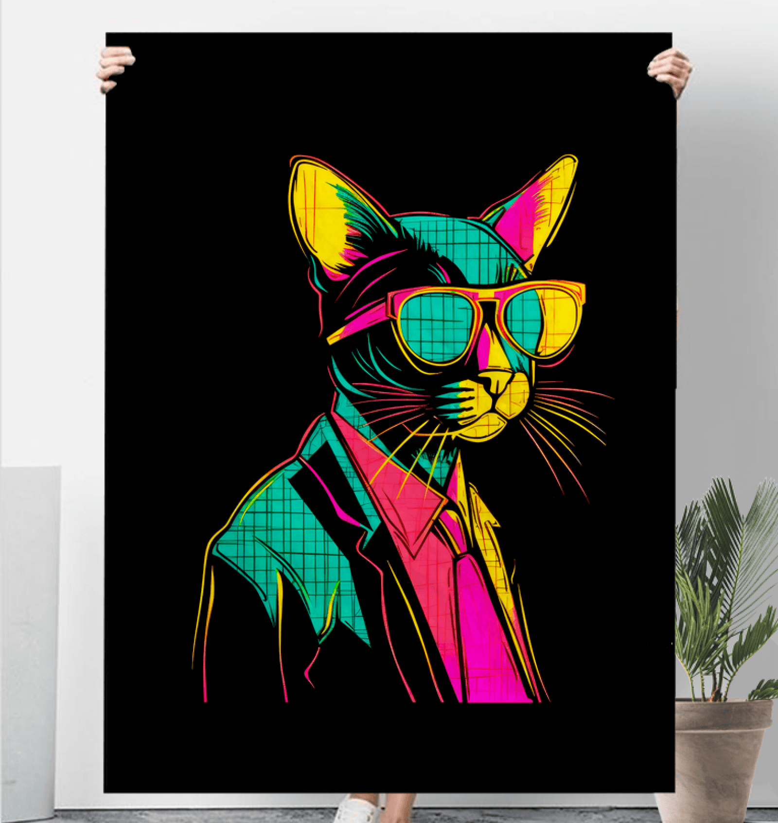 Moonlit Cat Silhouettes Sherpa Blanket - Beyond T-shirts