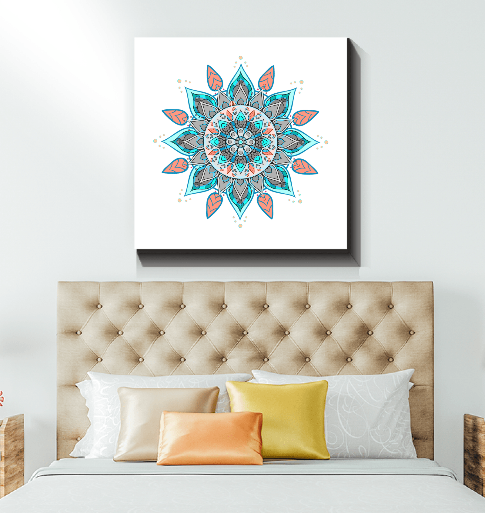 Serene Mandala Lotus Metal Art - Beyond T-shirts