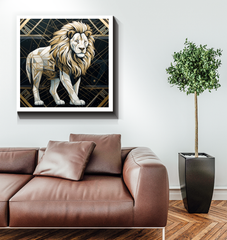 Majestic Lion Sunset Gaze