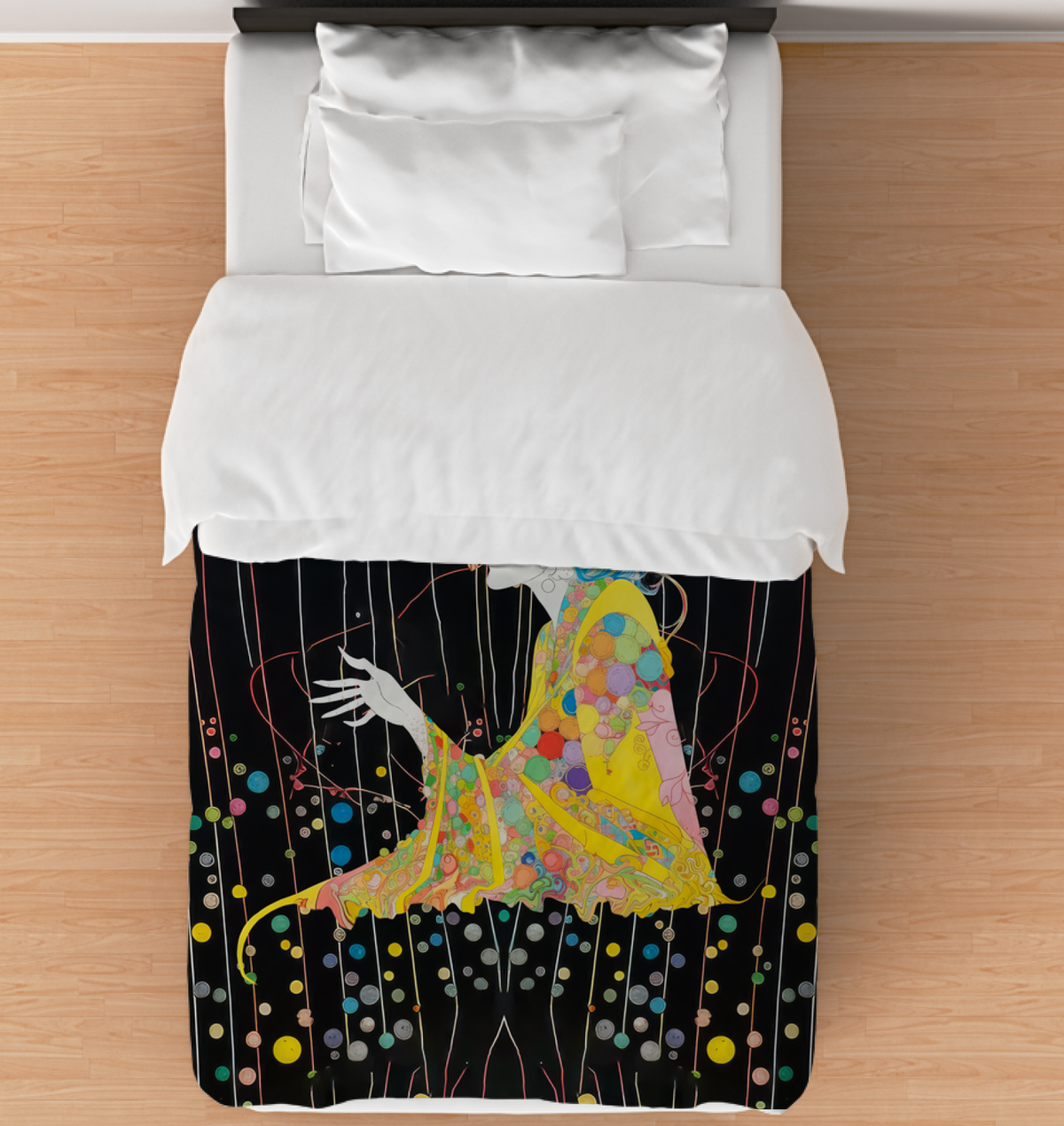 Petal Pathway Duvet Cover - Floral Print Bedding.