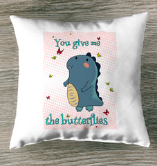 You Give Me Butterflies Outdoor Pillow