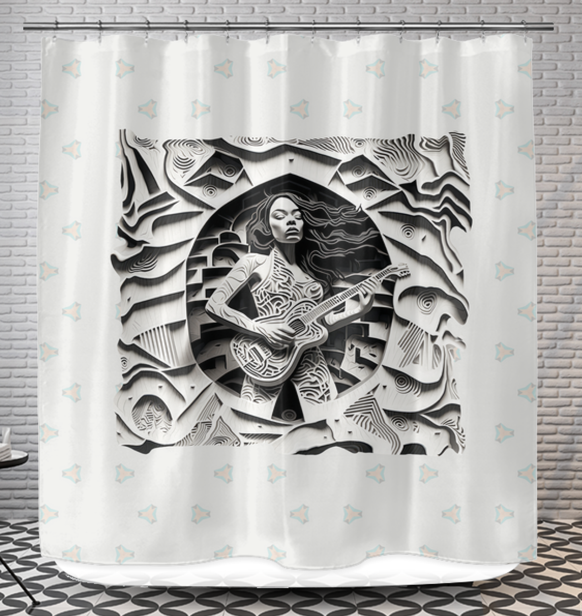 Vinyl Vibes Shower Curtain