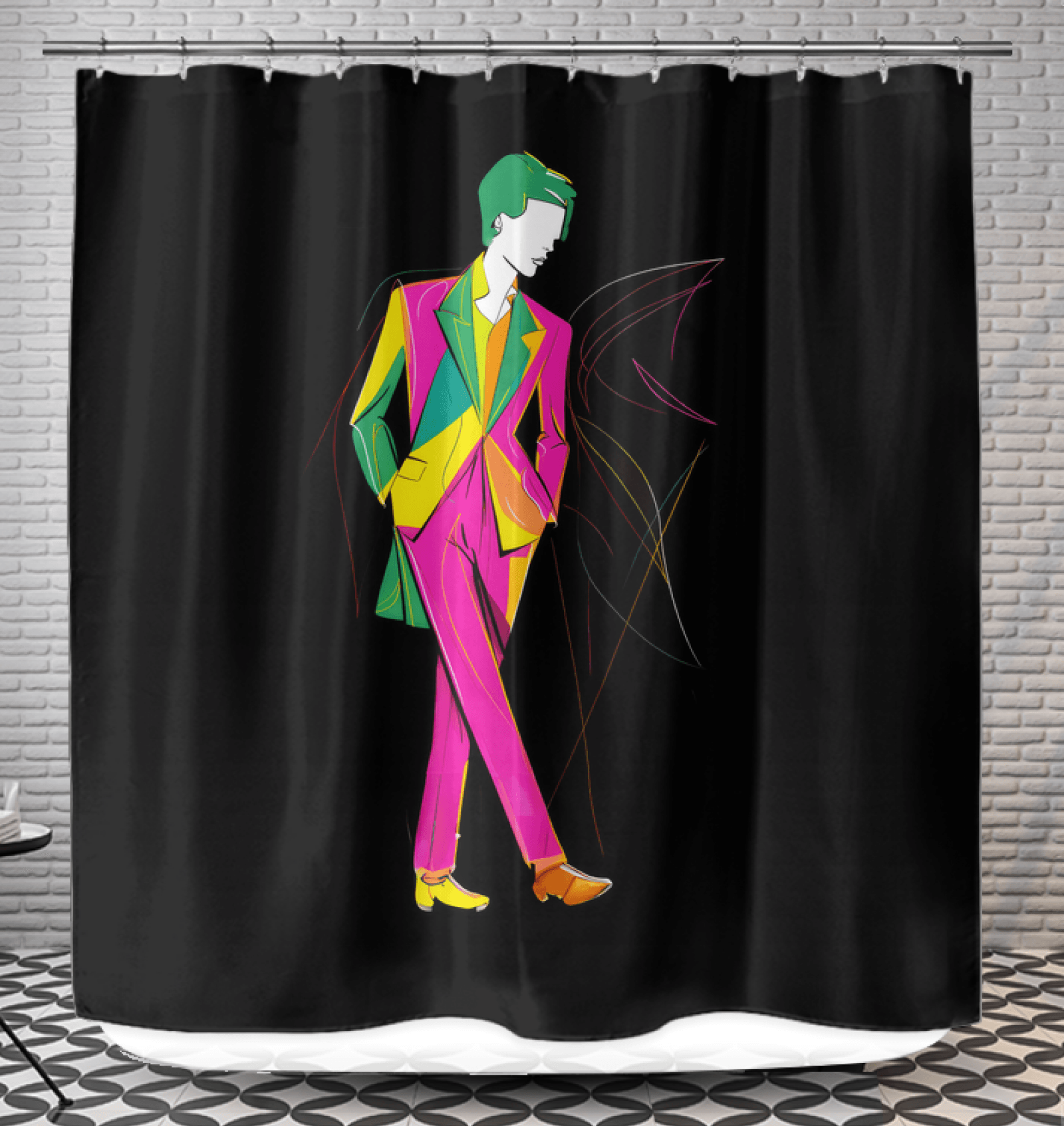 Runway Elegance Shower Curtain - Beyond T-shirts